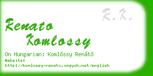 renato komlossy business card