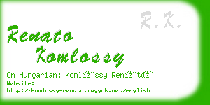 renato komlossy business card